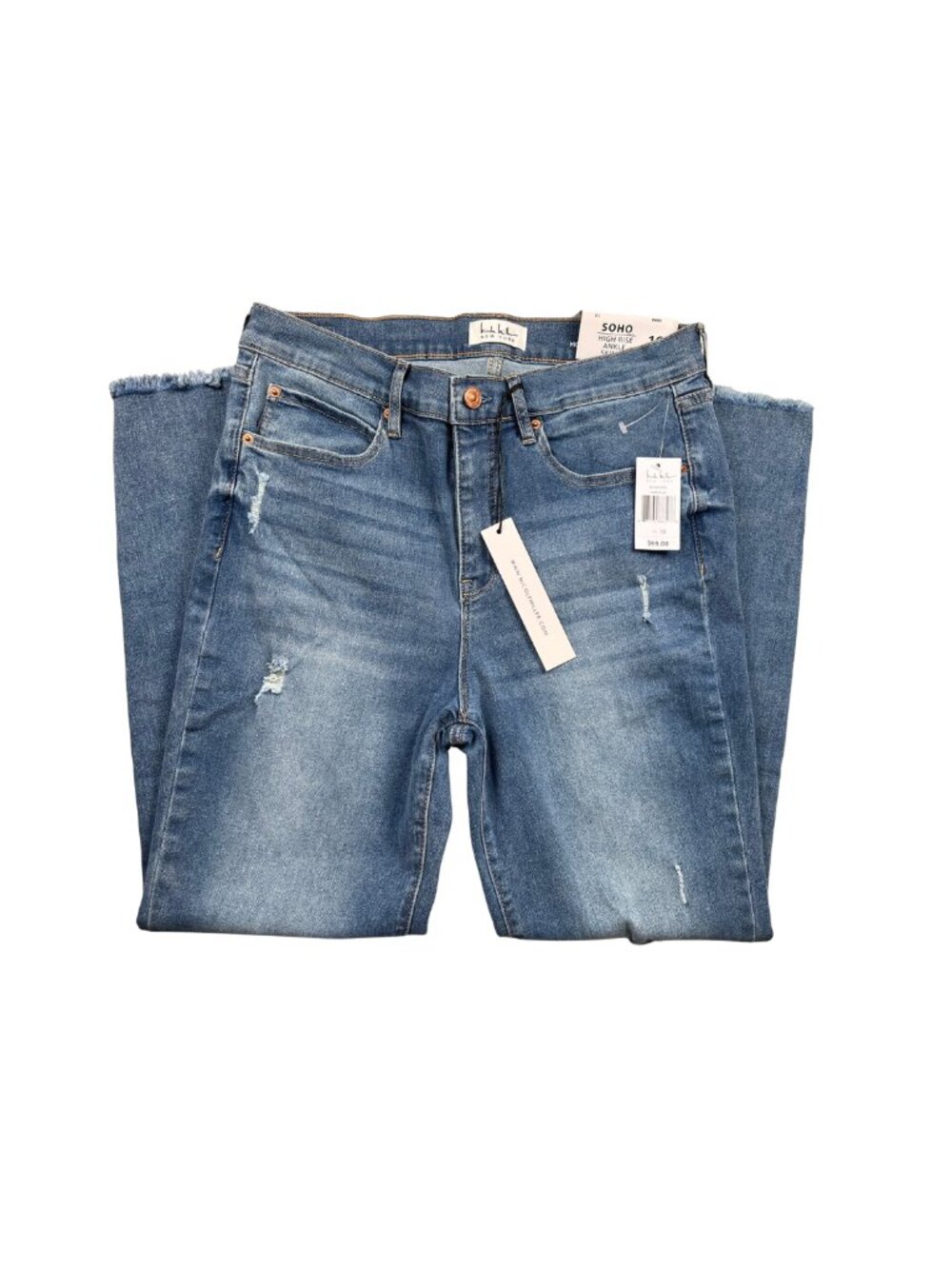 NWT Nicole Miller Soho High Rise Ankle Skinny Jeans 10